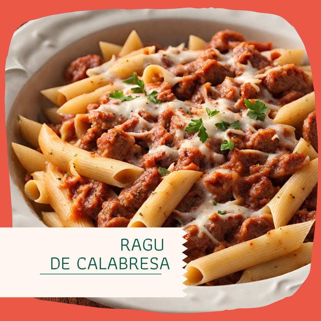 MARMITA DA SEMANA - Penne ao Ragu Cremoso de Calabresa Defumada e Parmesão