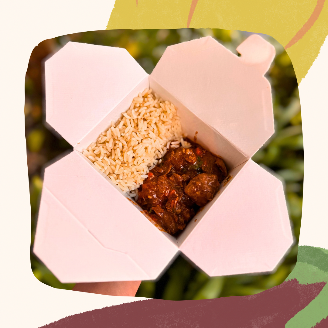 Carne de Panela estufada em molho de vinho tinto com arroz branco