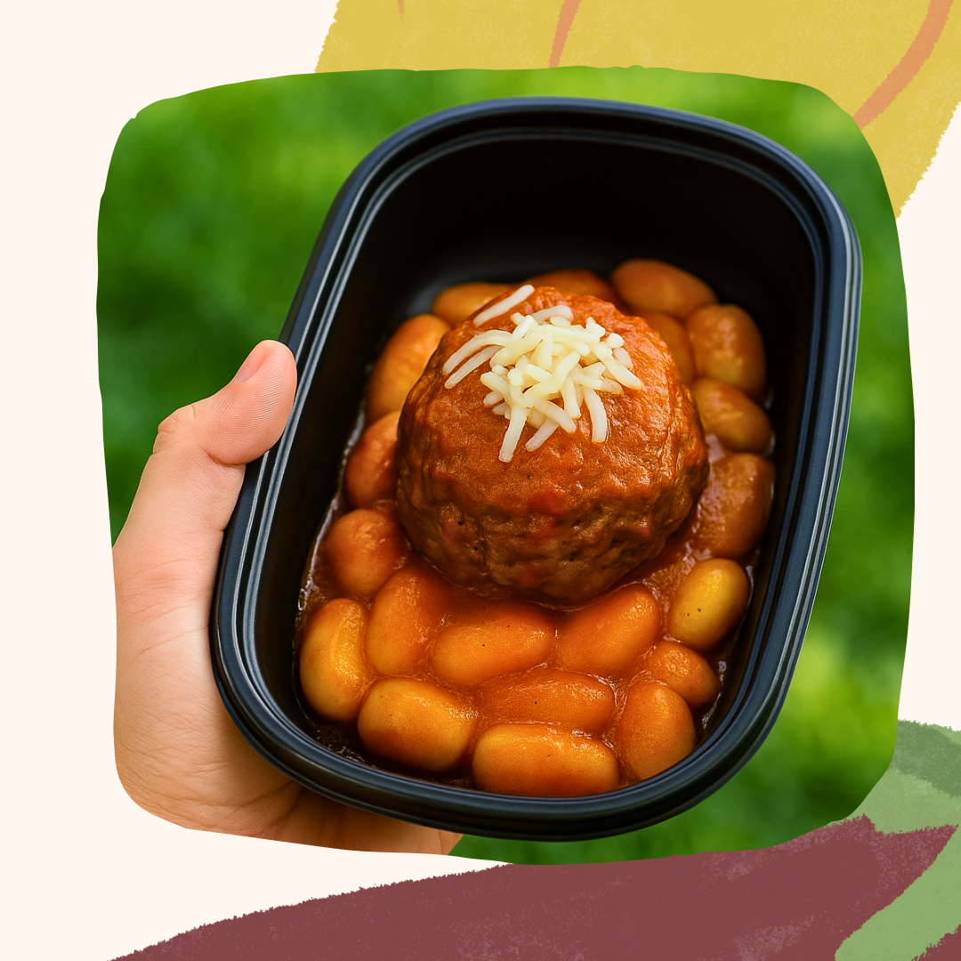 Nhoque de batata com Polpetone recheado ao molho pomodoro