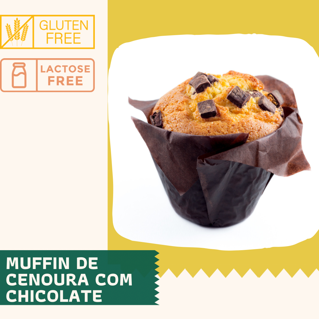 Muffin de cenoura com chocolate (3 unid)