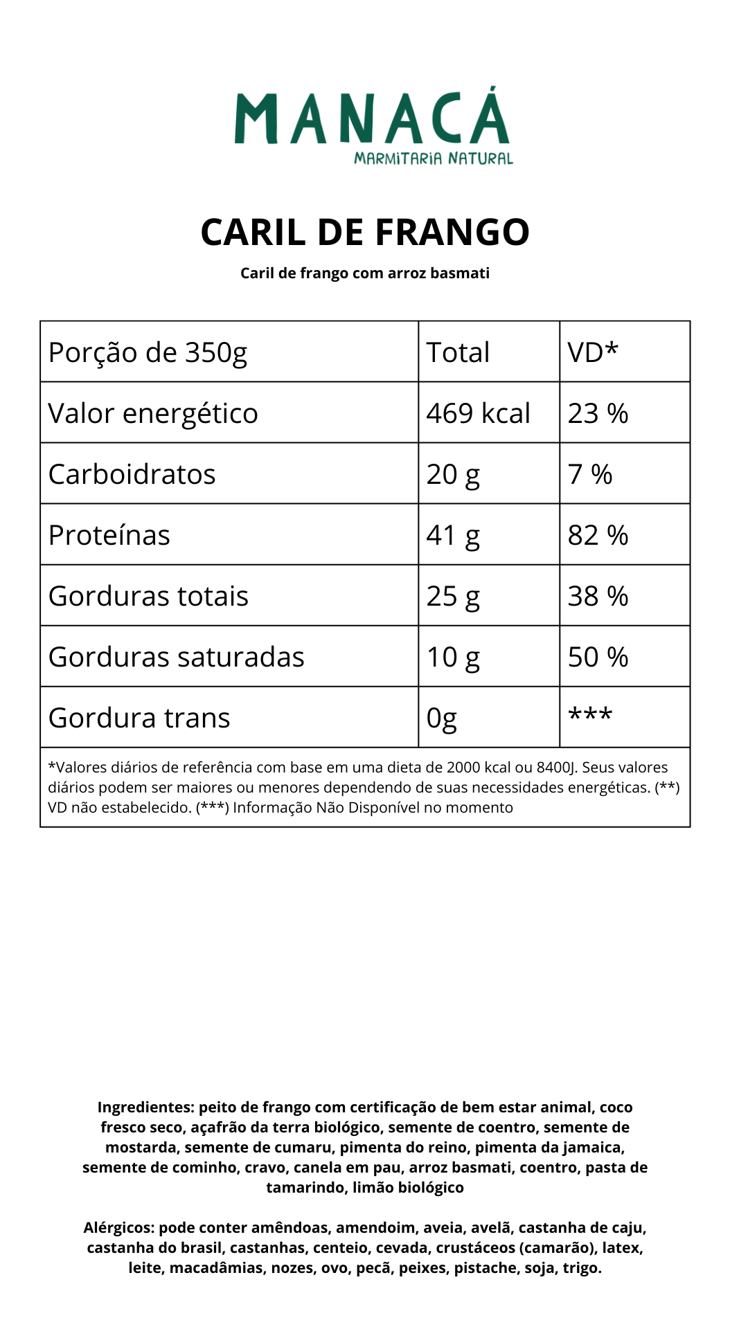 Frango Tikka Masala com arroz branco