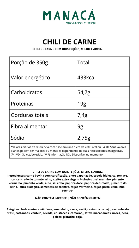 Chili mexicano de carne