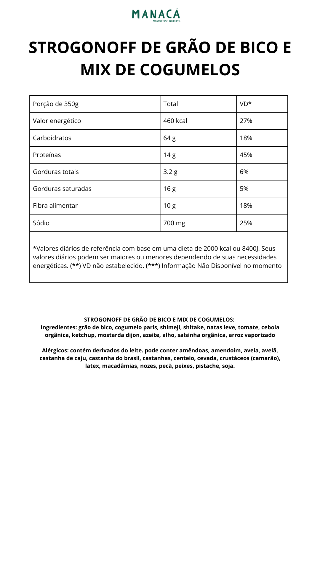 Strogonoff de grão de bico e cogumelos com arroz branco (vegan)