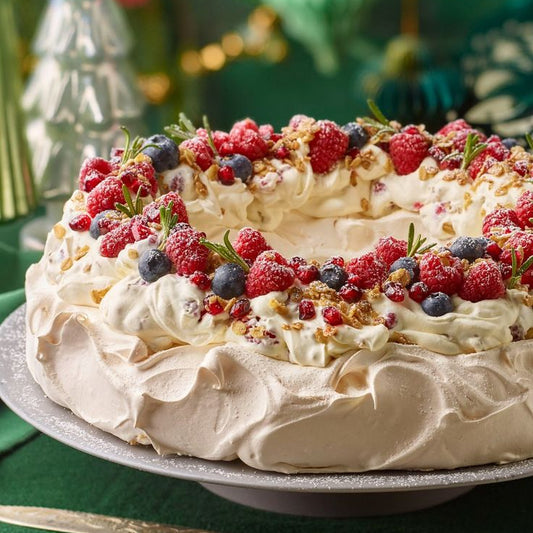 Pavlova de frutas vermelhas