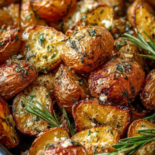 Batatinhas rústicas com ervas e manteiga