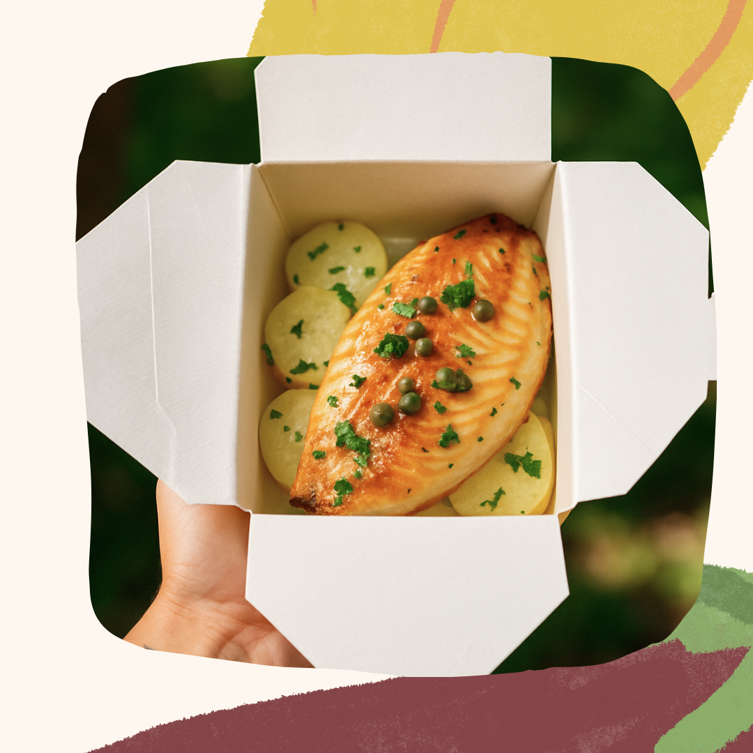 Tilápia à Belle Meunière com Batatas Soute