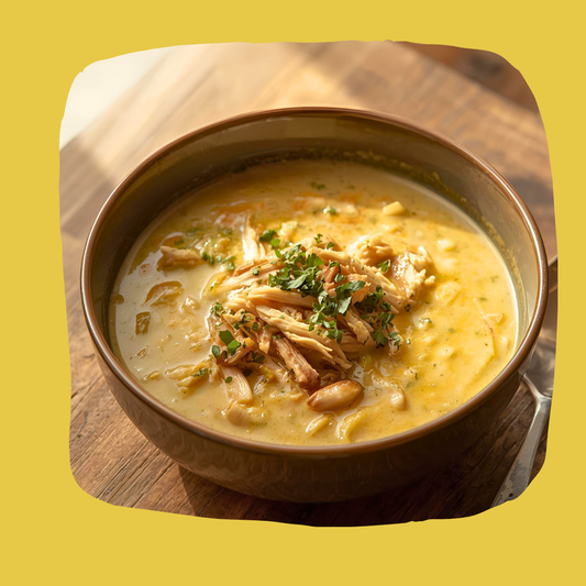 Creme de legumes com frango desfiado