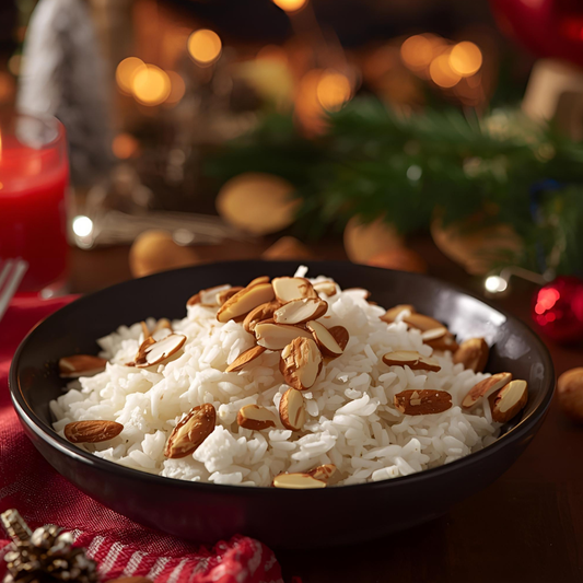Arroz de amendoas com espumante
