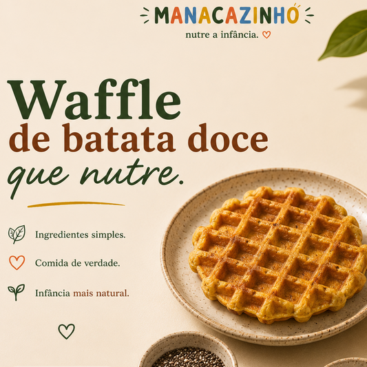 Waffle de batata doce e chia - 2 unid