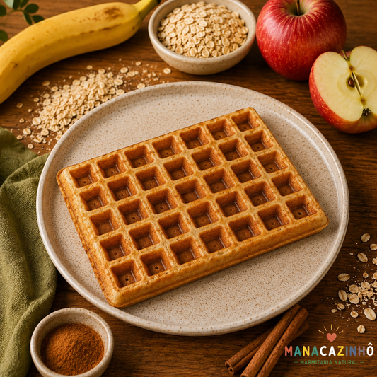 Waffle de aveia, maçã e banana - 2 unid