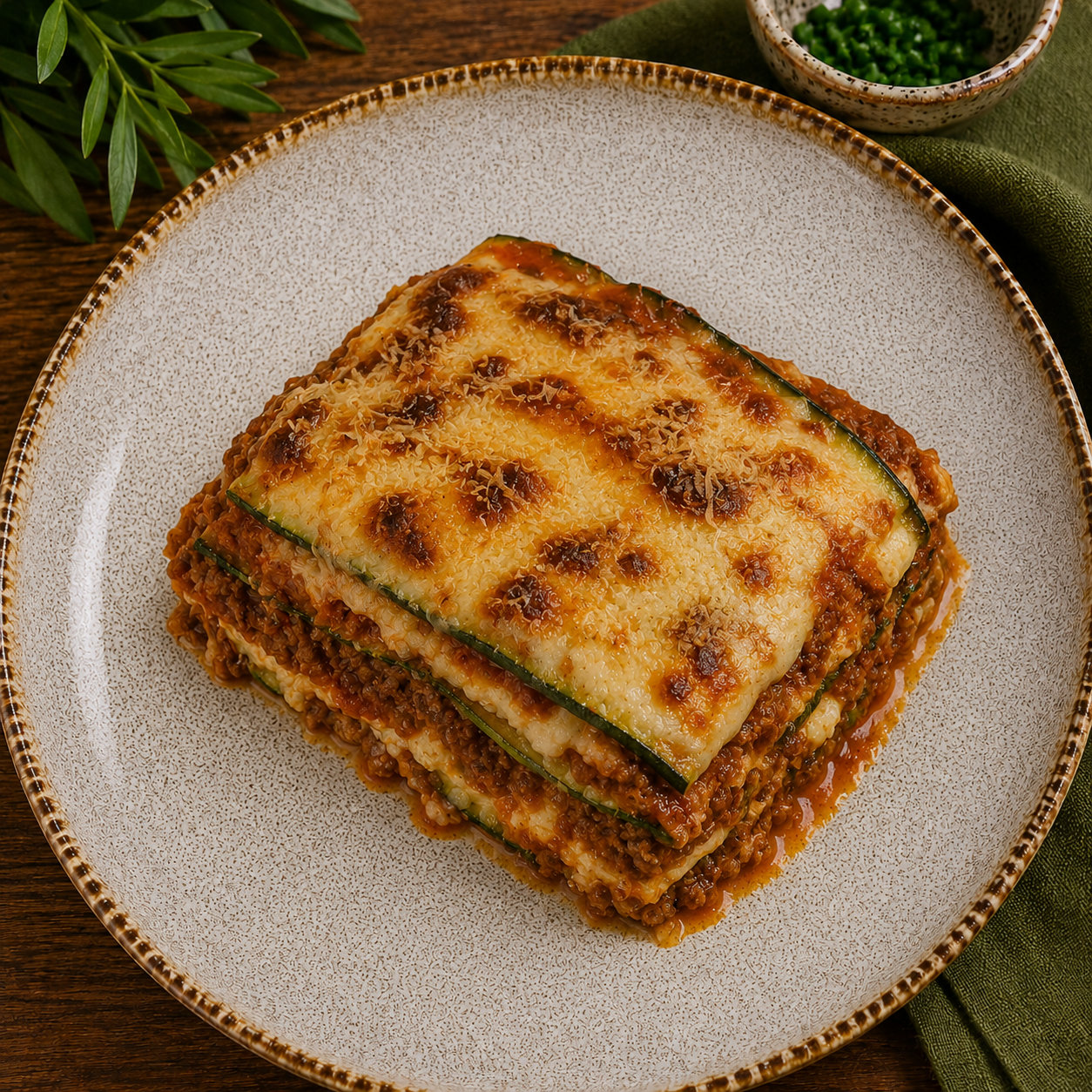Lasanha de curgete à Bolonhesa