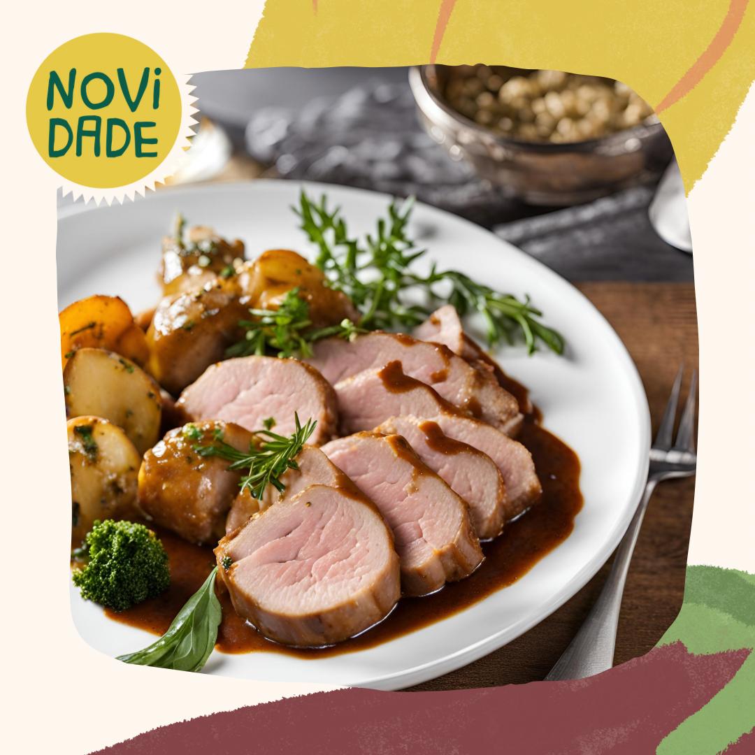 Medalhão de porco ao molho madeira com arroz à piamontese - 320g