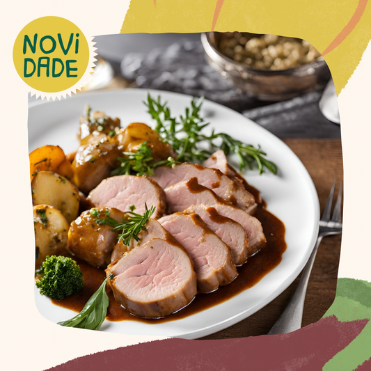 Medalhão de porco ao molho madeira com arroz à piamontese - 320g