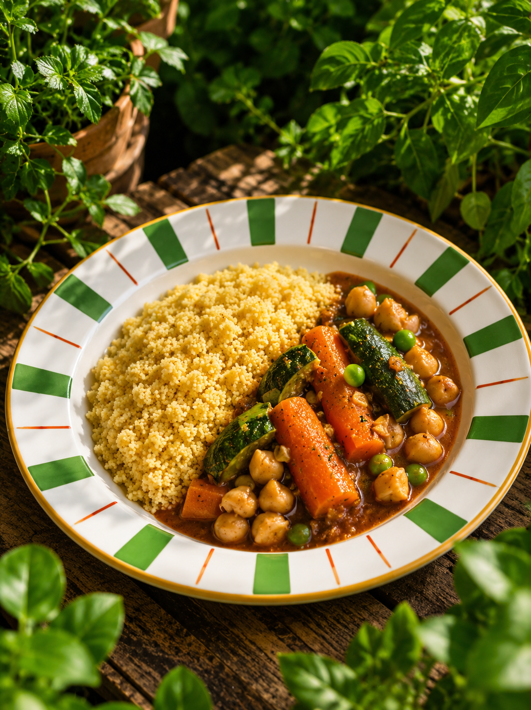 🇲🇦 Tagine de legumes e grão de bico com cuscuz marroquino (vegan) - 400g