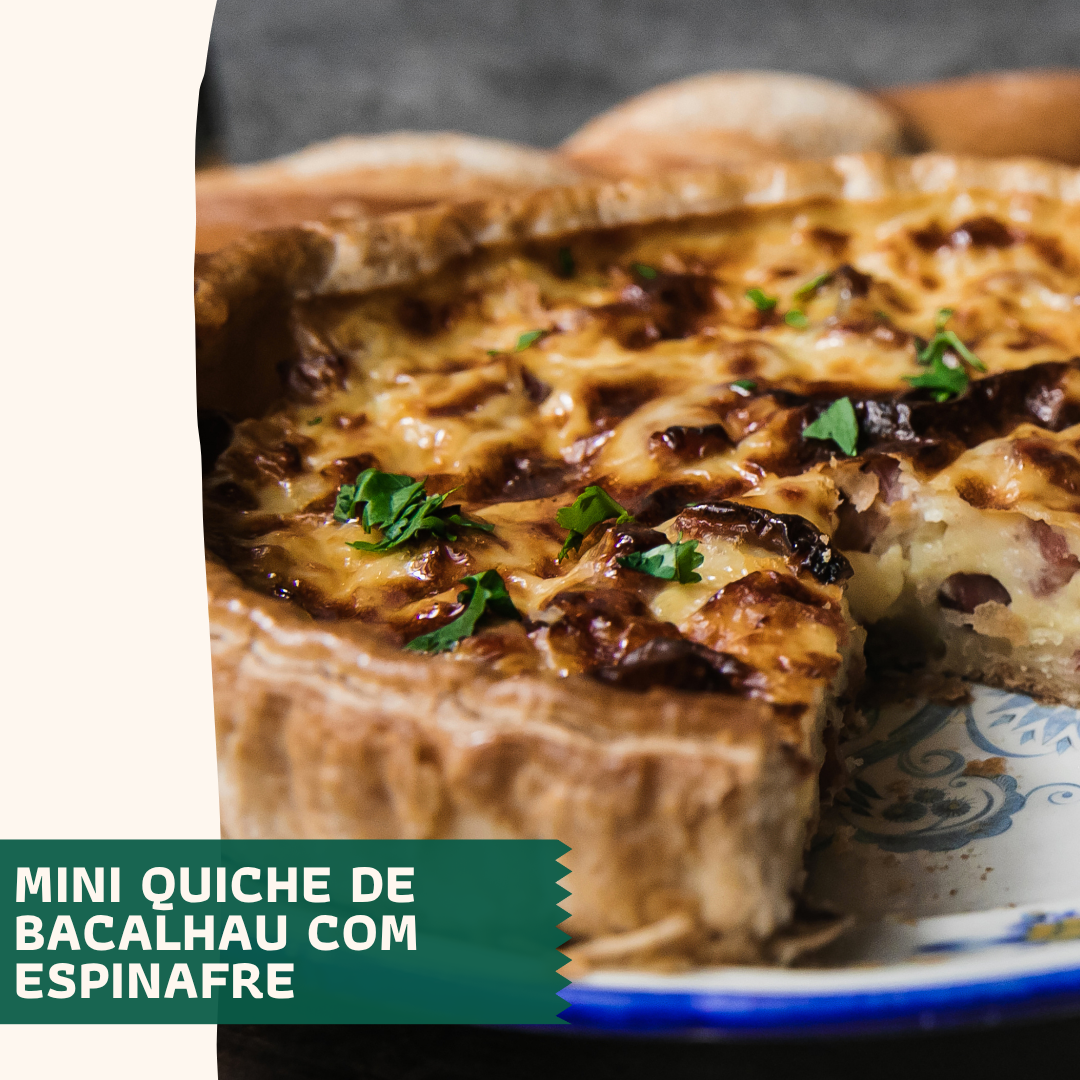 Mini Quiche de Bacalhau