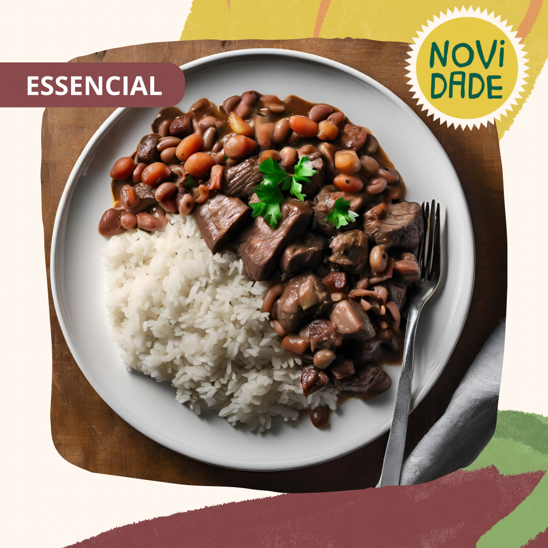Brasileirinho de Carne de Panela (Carne de panela, arroz e feijão)