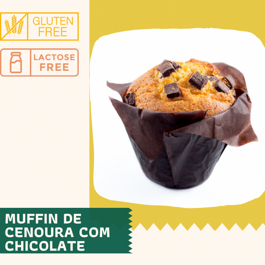 Muffin de cenoura com chocolate