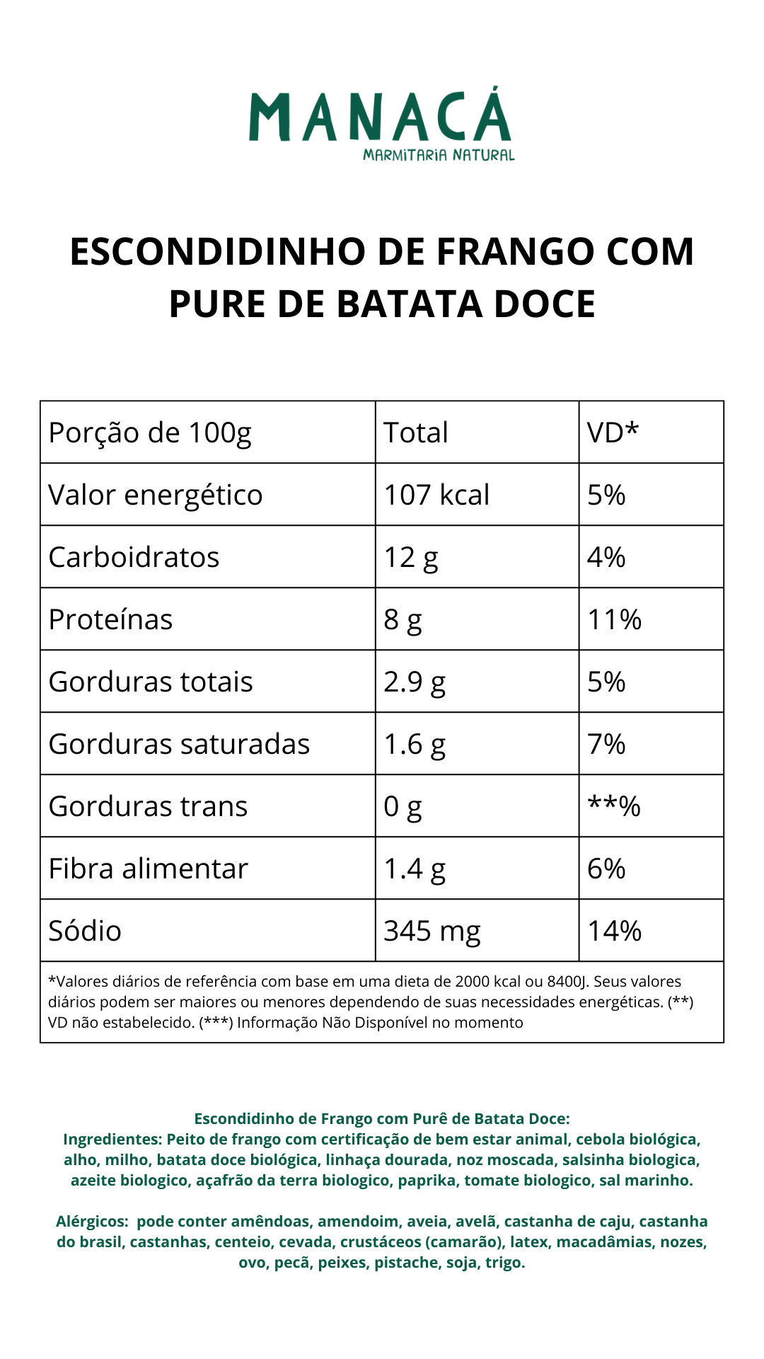 Escondidinho de frango com batata doce