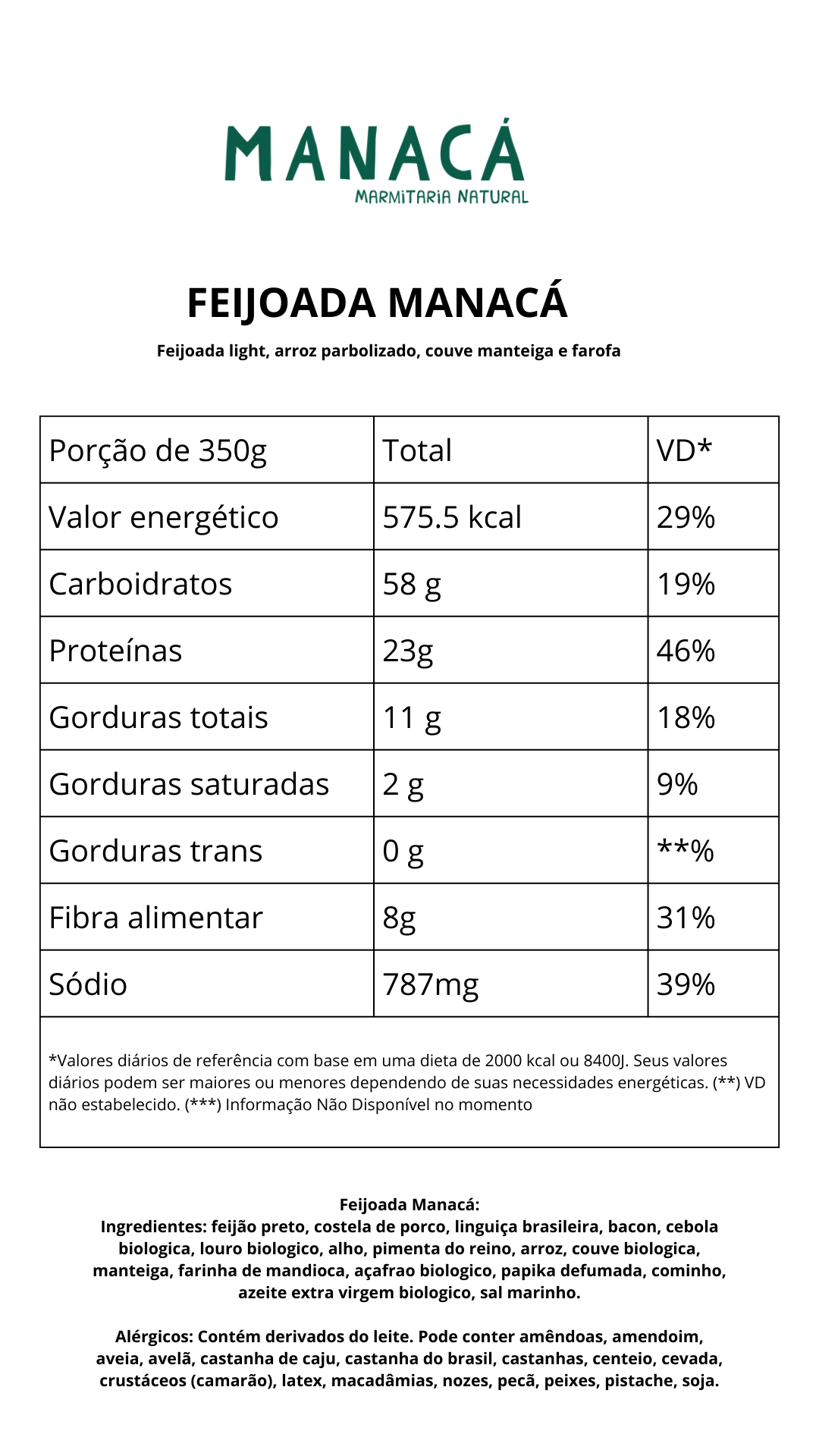 Feijoada Manacá - 400g