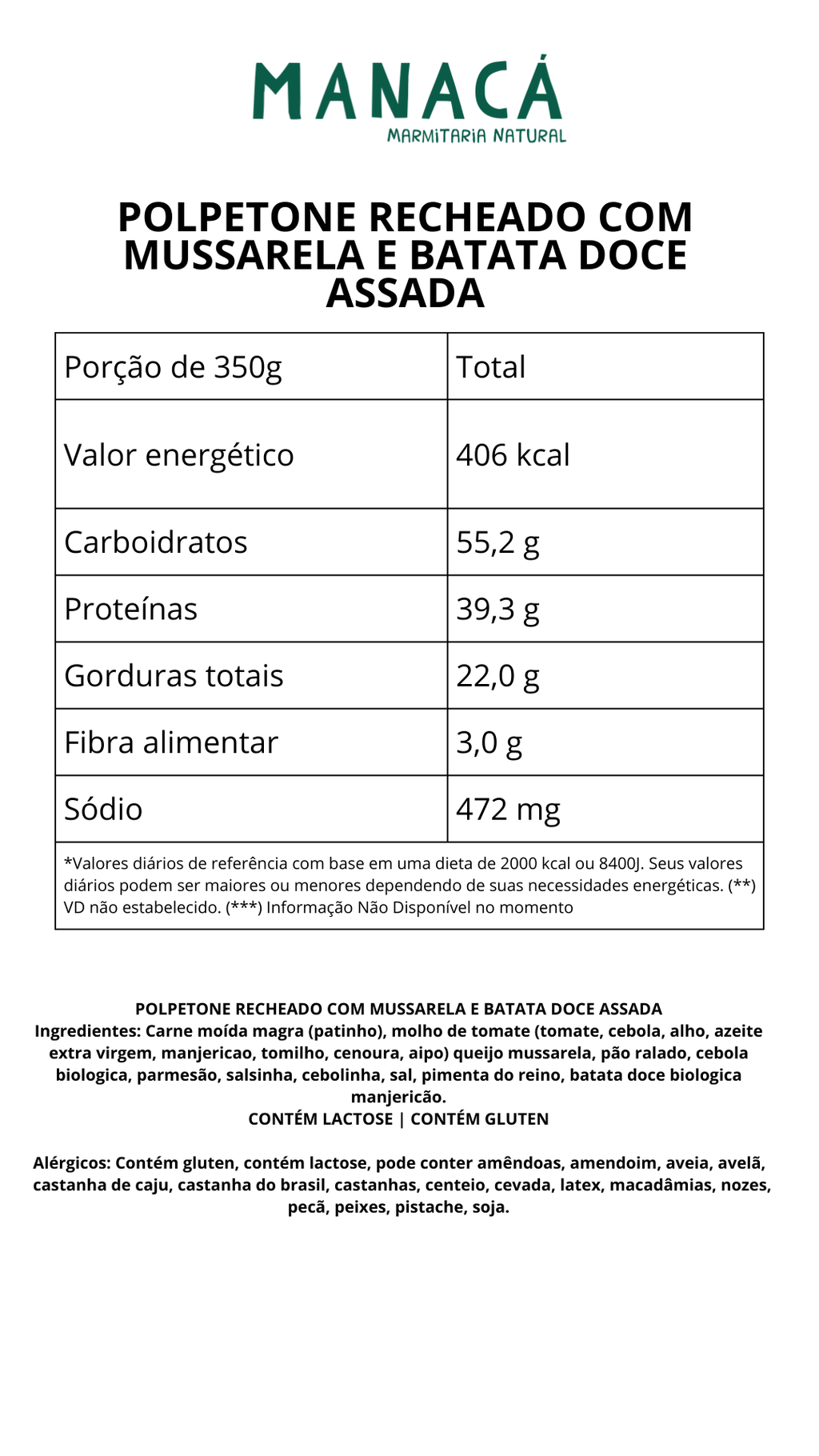 Polpetone recheado com mussarela com puré de batata