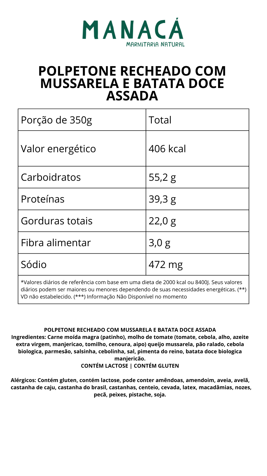 Polpetone recheado com mussarela com puré de batata