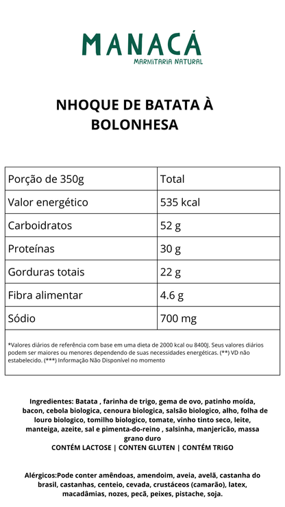 Nhoque da Casa à Bolonhesa