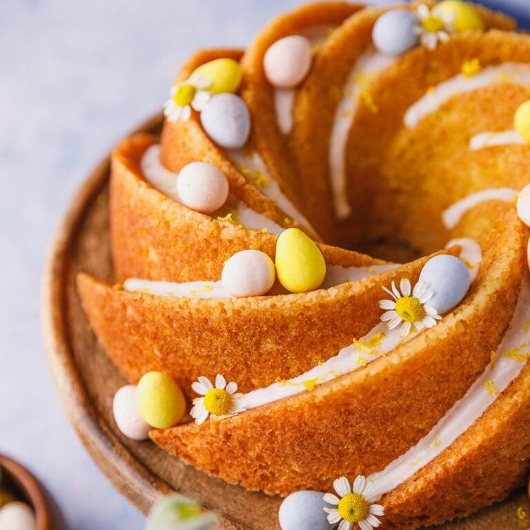🍋 Bolo de limão, amêndoas e flores