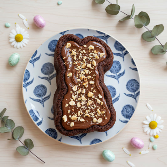 🐇 Brownie Coelhinho recheado com creme de Gianduia (avelã e cacau)